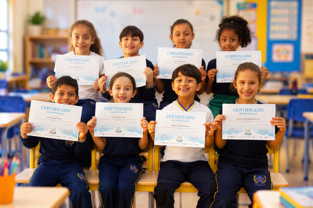 Alunos Ganhadores Olímpiadas de Português - Day Care Barueri
